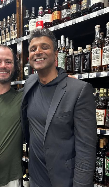 The bourbon and whiskey wall at Primo Liquors, Broward County, with High West, Woodinville and Yellowstone on the shelf